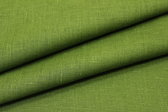 Лен костюмный цв.Темная весенняя зелень, СОРТ2, ш.1.45м, лен-100%, 190гр/м.кв