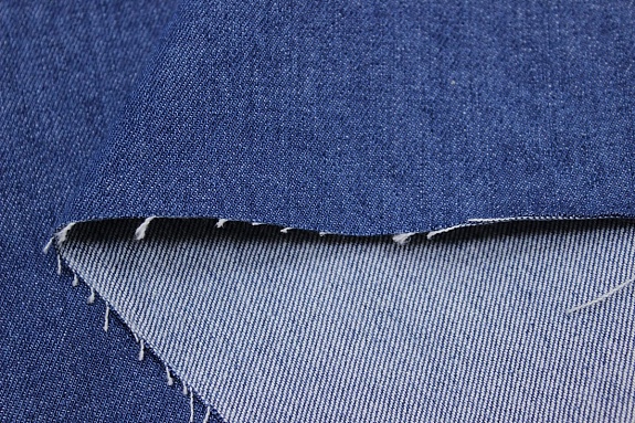 Плотная джинсовая ткань цв.Темно-синий, ш.1.5м, хлопок-95%, п/э-5%, 350гр/м.кв