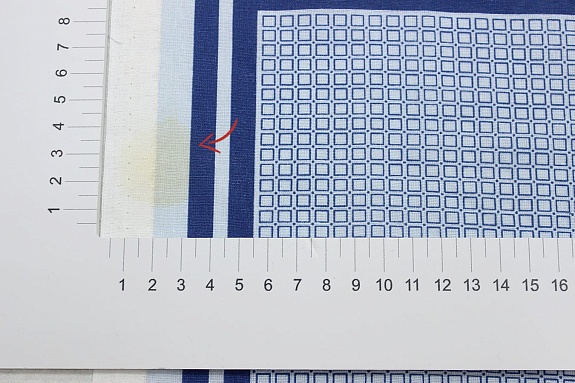 Ситец Крой носовых платков "Дамиан" цв.синий, СОРТ2, ш.1.35м, хлопок-100%, раппорт 63.5см