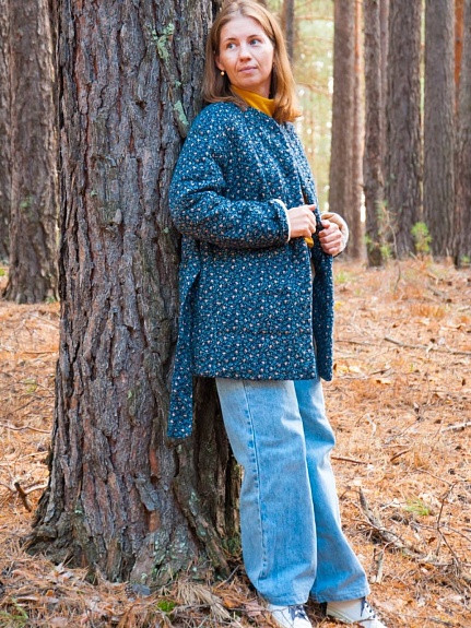 Фуфаечка из теплого хлопка по выкройке от журнала Burda 12/2015