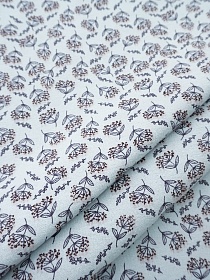 Теплый хлопок "Душистые соцветия" цв.св.серо-голубая дымка, ш.1.5м, хлопок-100%, 160гр/м.кв