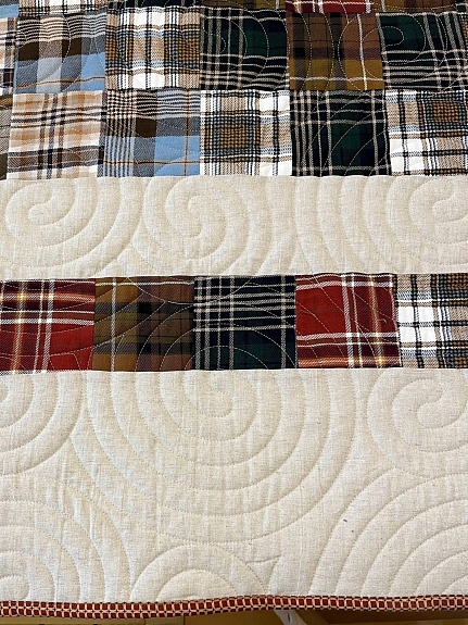 Пэчворк-покрывало из фуле и полульна