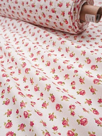 Поплин "Розовая полянка-цветы", (комп), ш.1.5м, хлопок-100%, 100гр/м.кв