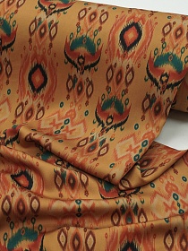 Штапель Премиум "Бессараб" цв.морковно-оранжевый, ш.1.5м, вискоза-100%, 125гр/м.кв