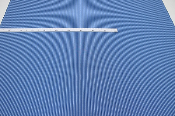Пестрядь "Белая/синяя узкая полоска на т.лазурном", ш.1.5м, хлопок-100%, 130гр/м.кв