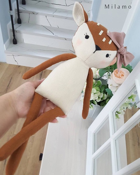 Интерьерные игрушки из полульна (одежда из муслина)