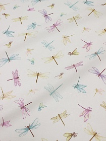 Полулен "Волшебные стрекозы", ш.2.2м, лен-30%, хлопок-70%, 140гр/м.кв