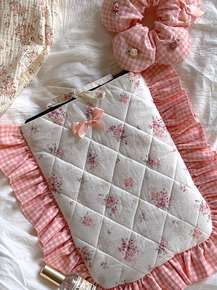 Чехол для ноутбука из сатина "Шелковые букетики"