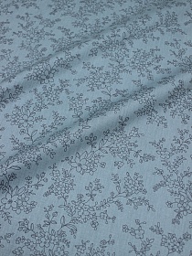 Сатин "Милати - монохром" цв.сине-зеленая дымка, ш.1.60м, хлопок-100%, 110гр/м.кв