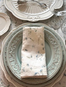 Дорожка и салфетки изо льна "Пробуждение весны"