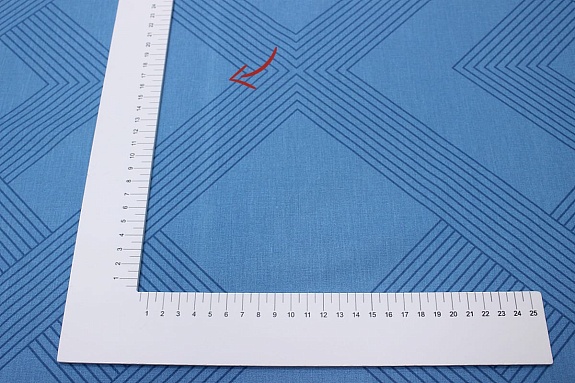 Перкаль "Бьёрн-узкий орнамент" цв.т.голубой винтаж, СОРТ2, ш.2.2м, хлопок-100%, 110гр/м.кв