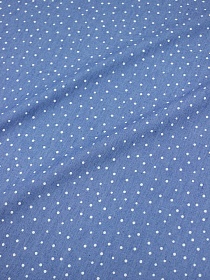 Джинсовая ткань "Россыпь гороха на голубой джинсе", ш.1.45м, хл-85%, п/э-15%, 135гр/м.кв