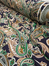 Штапель "Дилара" цв.чернильный, ш.1.45м, вискоза-100%, 100гр/м.кв