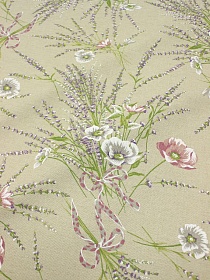 Ткань интерьерная с пропиткой "Ароматные букеты", ш.1.5м, хлопок-70%, п/э-30%, 260гр/м.кв