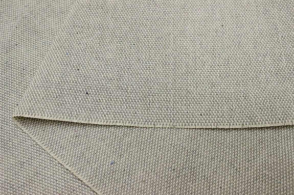 Полульняной брезент цв.Светло-серый меланж, СОРТ2, ш.1.60м, хлопок-50%, лен-10%, п/э-40%, 370гр/м.кв