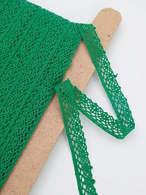 БРАК (цена снижена) Кружево цв.зеленый, ш.18мм, хлопок-100%