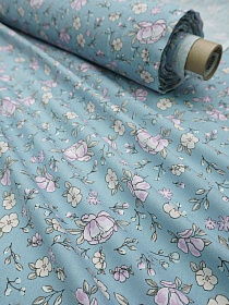 Перкаль "Утренний цвет" цв.серо-голубой, ш.1.5м, хлопок-100%, 100гр/м.кв