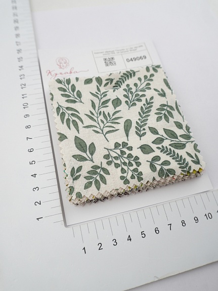 Комплект образцов "Полулён, ш.1.5м, лен-30%, хлопок-70%, тип рисунка "Флора"