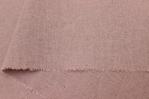 Полулен постельный цв.Т.винтажный пыльно-розовый меланж, ш.2.2м, лен-30%, хлопок-70%, 155гр/м.кв