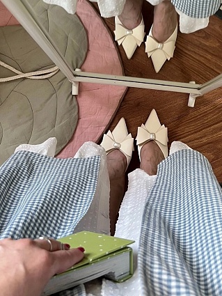 Платье из фактурного хлопка и вареного хлопка