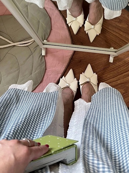 Платье из фактурного хлопка и вареного хлопка