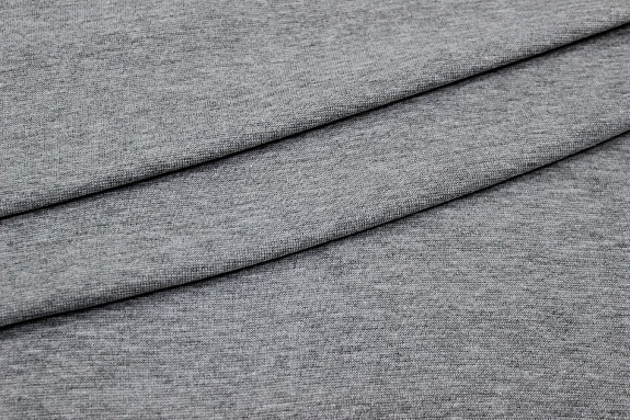 Рибана цв.Серый меланж, ш.1,7м (0,85м*2, чулок), хлопок-95%, лайкра-5%, 220гр/м.кв