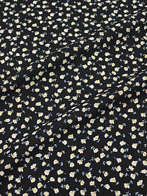 Штапель "Любавин цвет на черном", ВИД2, ш.1.45м, вискоза-100%, 90гр/м.кв