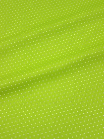 Сатин "Белое пшено на лаймовом", СОРТ2, ш.1.60м, хлопок-100%, 110гр/м.кв