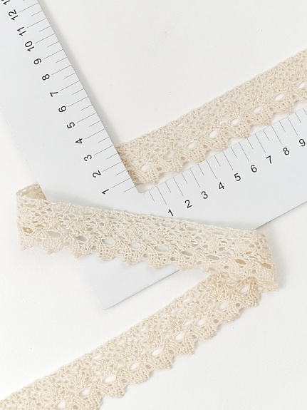 Кружево цв.суровый, ш.25мм, хлопок-100%, рис.117/3