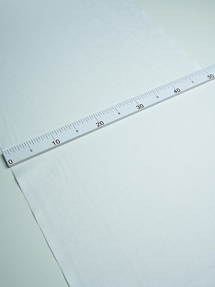 Мерный лоскут - Холст полотенечный жаккард "Василек" цв.белый, ш.0.5м, лен-30%, хл-70%, 210гр/м.кв