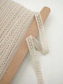 Кружево цв.бежево-молочный, ш.15мм, хлопок-90%, п/э-10%, рис.099/2