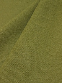 Полулен костюмный с эффектом мятости цв.Насыщенный оливковый хаки-2, ш.1.52м, хл-70%, лен-30%