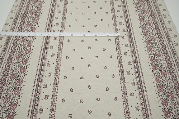 Полулен "Народная вышивка" (на суровом), ш.1.5м, лен-30%, хлопок-70%, 147гр/м.кв