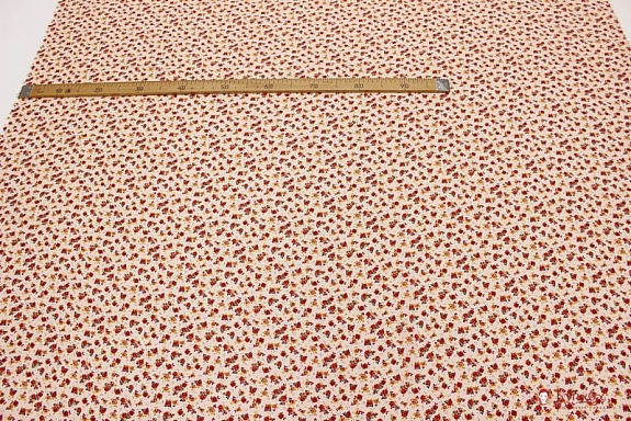 Штапель "Розовое очарование на персиковом", СОРТ2, ш.1.42м, вискоза-100%, 90гр/м.кв