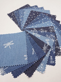 Комплект образцов "Джинс принт" №1