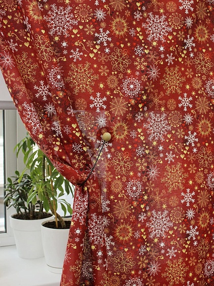 Рогожка "Парад снежинок", ш.1.5м, хлопок-100%, 165гр/м.кв