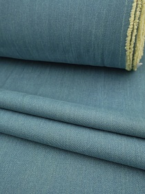 Плотная джинсовая ткань цв.Лазурно-серый винтаж, ш.1.5м, хлопок-95%, п/э-5%, 310гр/м.кв