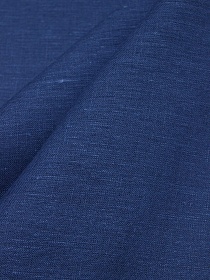 Лен костюмный цв.Этнографический синий, ш.1.5м, лен-100%, 180гр/м.кв