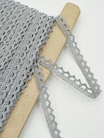 Кружево цв.серый, ш.10мм, хлопок-90%, п/э-10%#002639