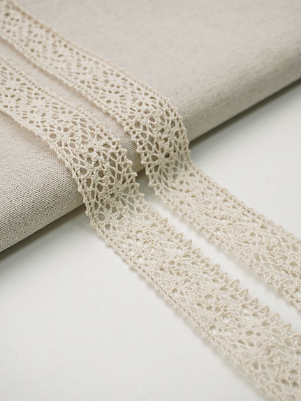 Кружево цв.суровый, ш.27мм, хлопок-100%, рис.101/3