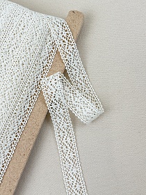 Кружево цв.ванильный, ш.27 мм, хлопок-90%, п/э-10%, рис.101/2