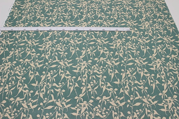 Креп-вискоза с эфф. жатости "Лелея" цв.винтажный зелено-нефритовый, СОРТ2, ш.1.4м, вискоза-100%