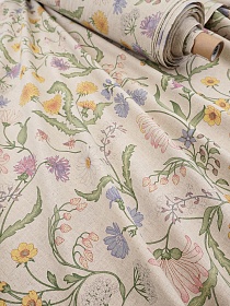 Полулен "Летняя лужайка" (на суровом), ш.2.2м, лен-30%, хл-70%, 140гр/м.кв