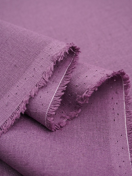 Полулен постельный цв.Лилово-сливовый флер, ш.2.2м, лен-30%, хлопок-70%, 155гр/м.кв