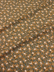 Импорт. хлопок "Мелания" цв.темно-коричневая карамель, ш.1.45м, хлопок-100%, 100гр/м.кв