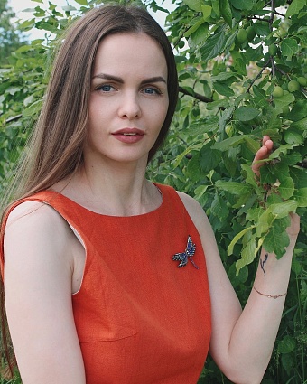 Комплект из льна сорочечного и подкладом из полульна "Черника - веточки"