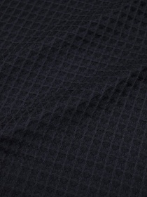 Вафельное премиум-полотно "Бохо" цв.черный, ш.1.5м, хлопок-100%, 230гр/м.кв