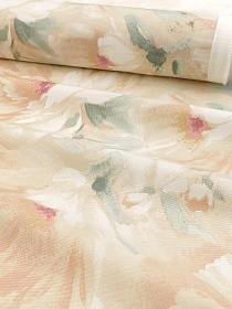 Ткань Дак "Пионовый туман" цв.бежевый, ш.1.9м, хлопок-65%, п/э-35%, 215гр/м.кв