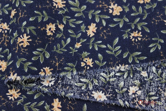 Импорт. хлопок "Мелания" цв.чернильный, СОРТ2, ш.1.48м, хлопок-100%, 100гр/м.кв