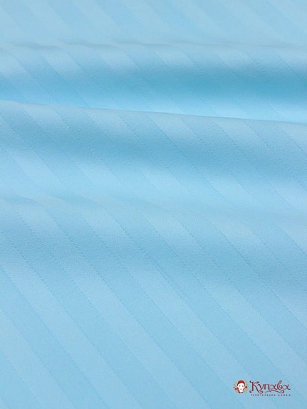 Сатин-страйп цв.Голубая бирюза(1см*1см), ш. 2.2  м, хл-100%, 135 гр/м.кв